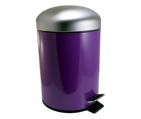 Кофа за боклук с педал - вместимост 5 литра - лилав