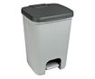 Cos de gunoi cu pedala, plastic, gri, 20 L, 30.3x29.4x42.8 cm, Curver thumbnail 1