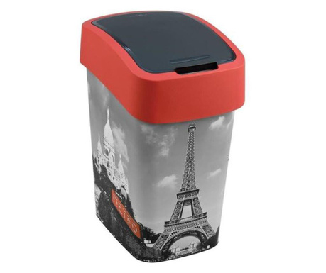 Cos de gunoi cu capac batant, plastic, model Paris, 25 L, 34x26x47 cm, Mcton 4726