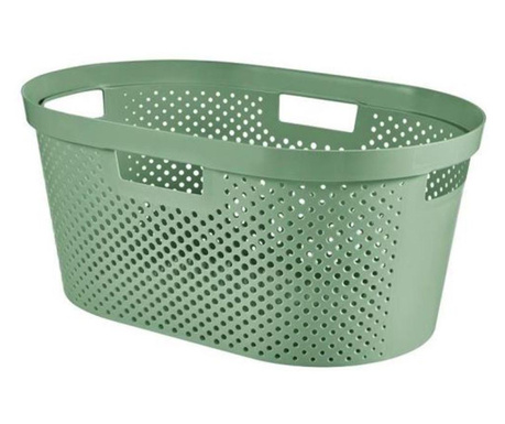Cos rufe, 4 manere, plastic, verde, 40 L, 59x39x27 cm, Infinity Recycled, Curver