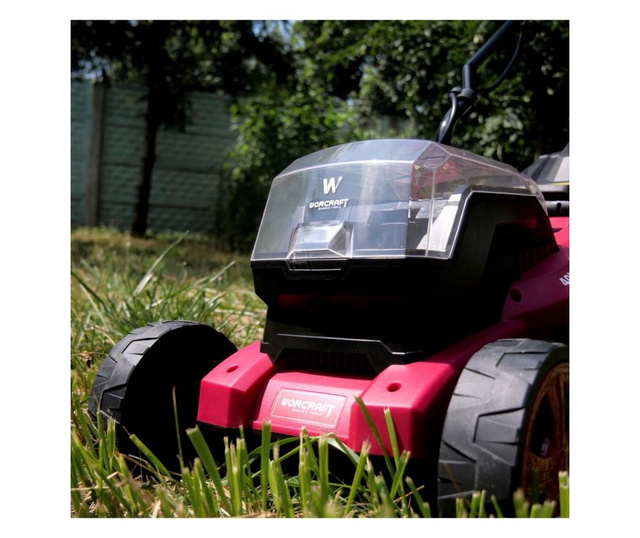 Косачка за трева, трева, с батерии, 2x20 v, 4 ah, li-ion, двойно зарядно, 34 см, worcraft