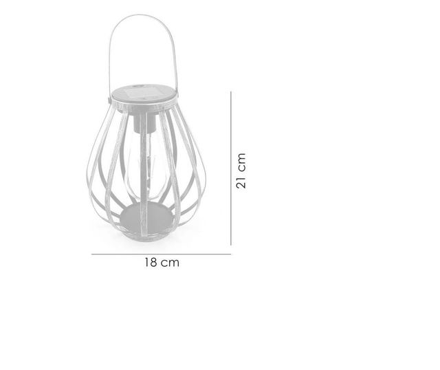 Lampa solara pentru gradina, tip felinar, LED, 18x21 cm, Hadar