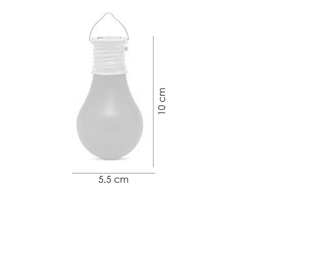 Lampa solara pentru gradina, tip bec, LED, multicolor, set 24 buc, 5.5x10 cm, Becrux