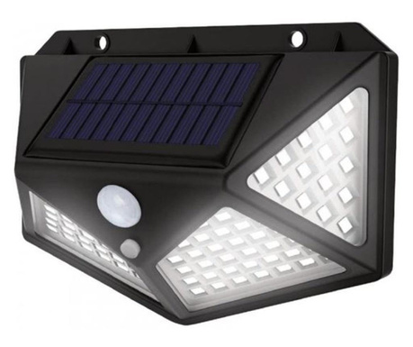 Szolár fali lámpa, LED, mozgásérzékelő, 13x5x9,5 cm
