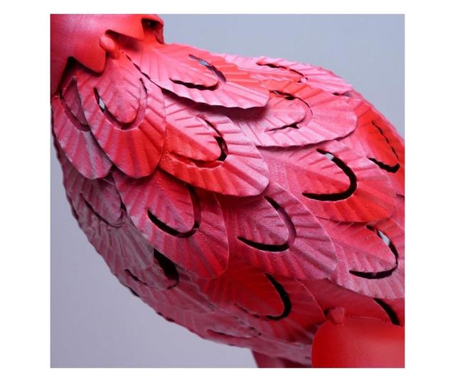 Decoratiune gradina, metalica, flamingo, 14x24x65 cm