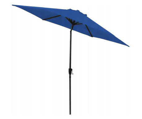 Umbrela gradina/terasa, cu inclinatie, husa, albastru, 300 cm