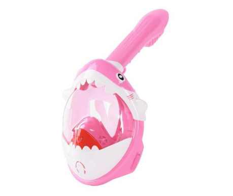 Snorkeling maszk tubus gyerekeknek, cápa modell, rózsaszín