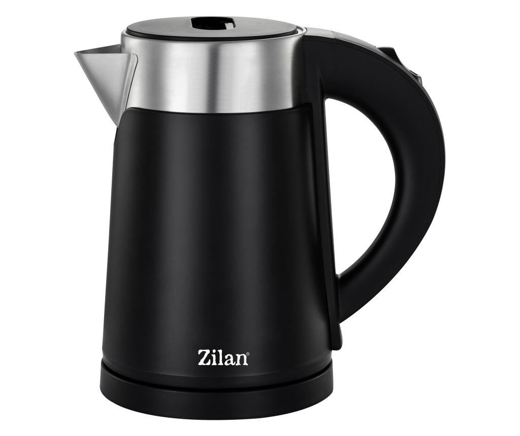 Fierbator electric Zilan ZLN3387 Negru cu pereti dublii, putere 800W, capacitate 0.8L, inox