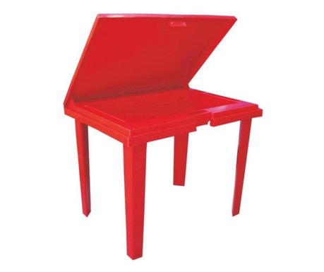 Masuta copii cu sertar special, 60x45x49 cm, rosie