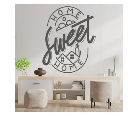 Sticker decorativ perete home sweet home” gri