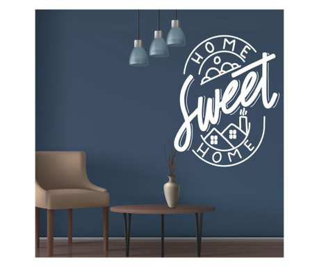 Sticker decorativ perete home sweet home” alb