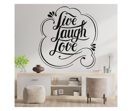 Sticker decorativ perete citat live, laugh, love” negru