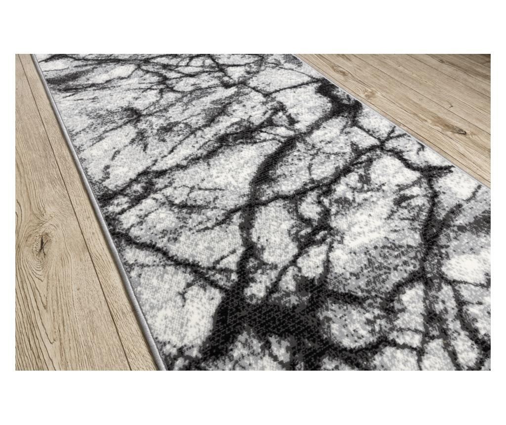 Covor pentru alergare, tip BCF, Morad, marmură, gri, 80 cm lățime, dimensiuni 80x300 cm. - 6