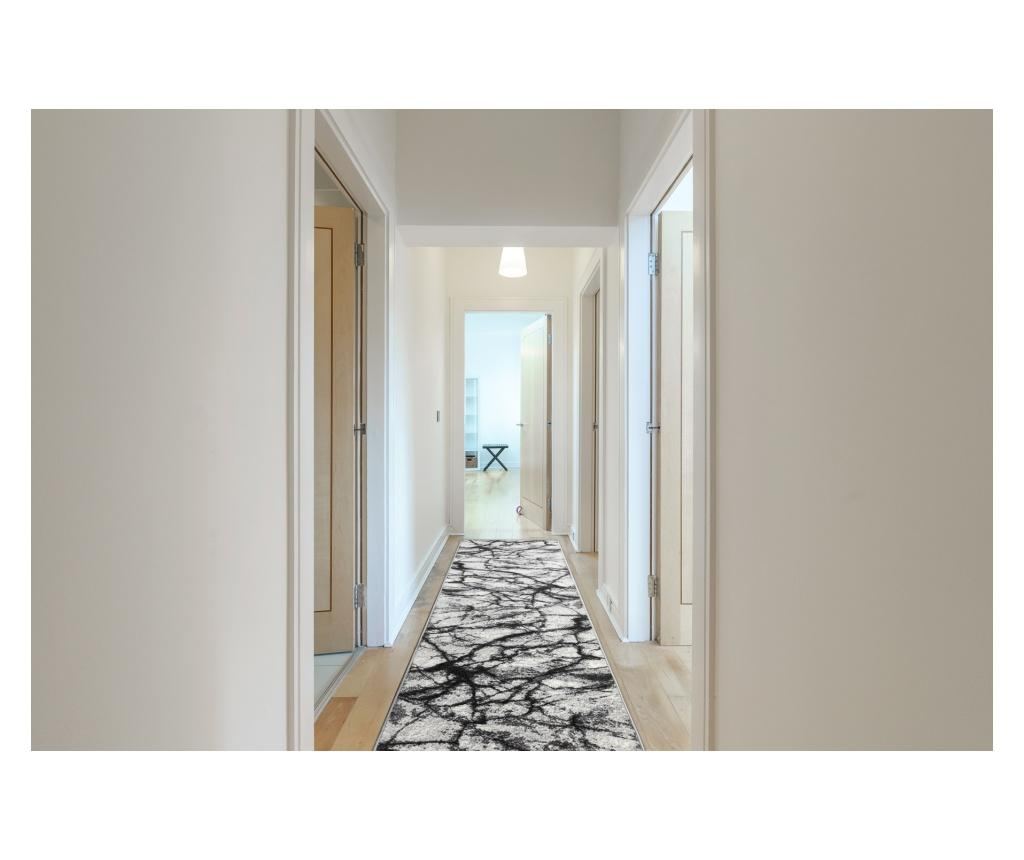 Covor pentru alergare, tip BCF, Morad, marmură, gri, 80 cm lățime, dimensiuni 80x300 cm. - 7