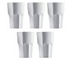 Set 5 pahare premium granity policarbonat, GetBio, 400 ml, albe, tritan