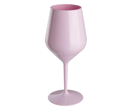 Pahar premium vin tritan, 470 ml, roz pal, policarbonat, reutilizabil