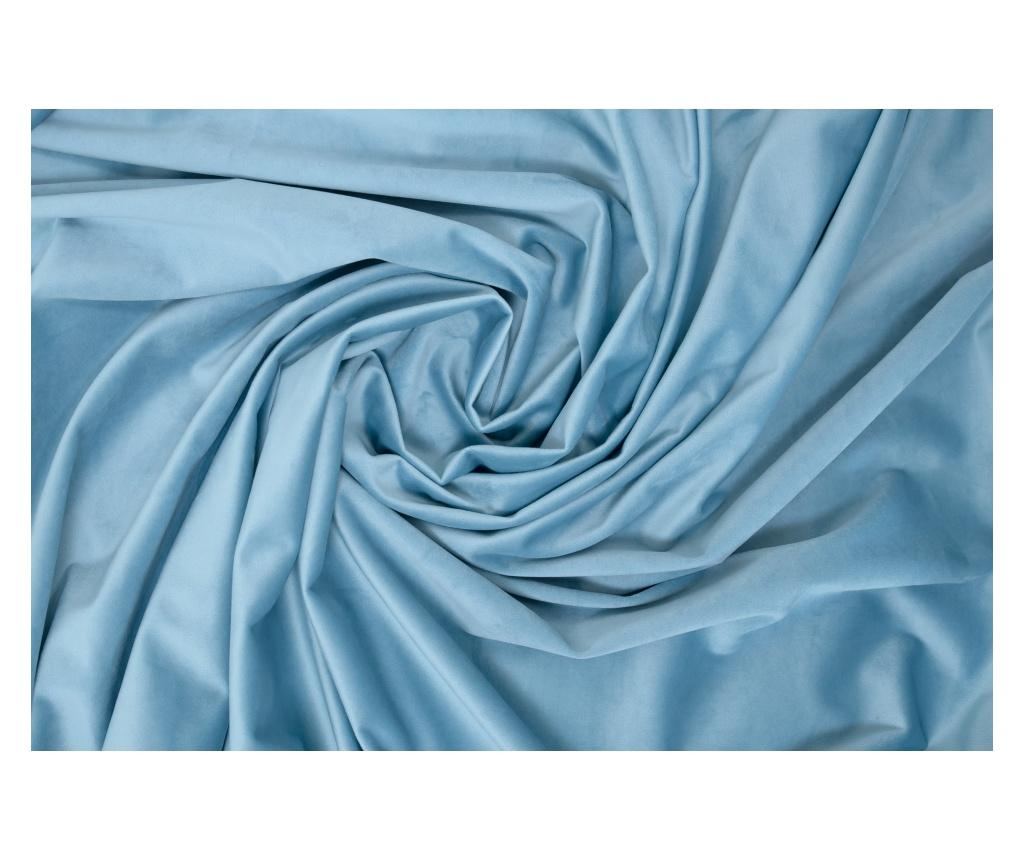 Set od 2 baršunaste zavjese, plave, s trakom, poluprozirne, 140x250 cm - 6