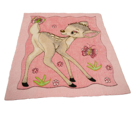 Бебешко пухкаво одеяло Сърничка в розово