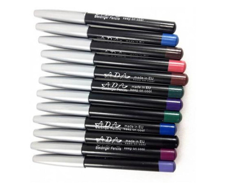 Set 12 creioane cosmetice ada, multicolor