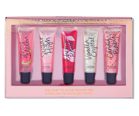 Set 5 Lip Gloss-uri, Holiday Flavor Favorites, Victoria's Secret