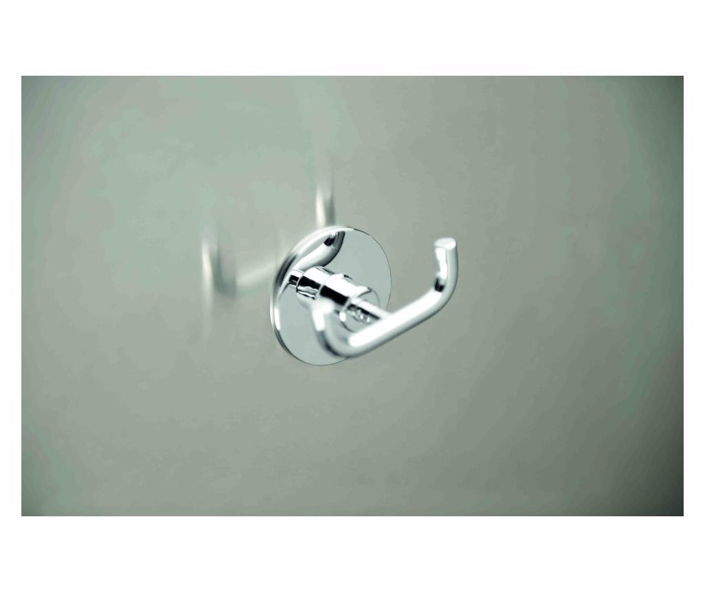 Cuier dublu cu fixare prin lipire, Casablanca Wind, crom - 2