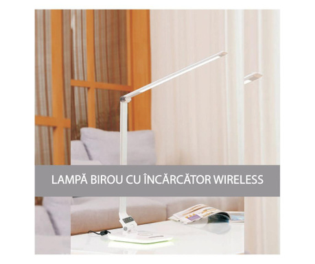Lampa Birou LED Cu Incarcator Wireless