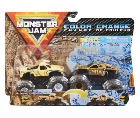 Monster Jam Set 2 Masinute Bulldozer Si The Meents Color Change