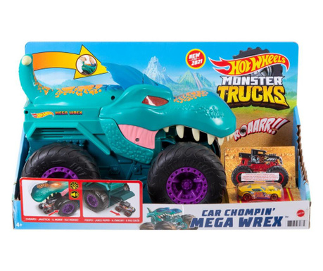 Hot Wheels Monster Truck Transportator Mega Wrex
