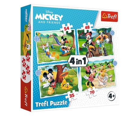 Puzzle trefl 4in1 mickey mouse ziua deosebita