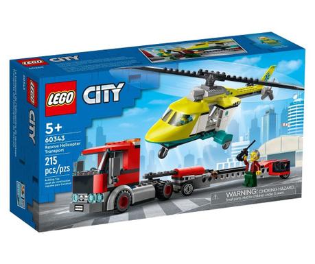 Lego City Transportul Elicopterului De Salvare 60343