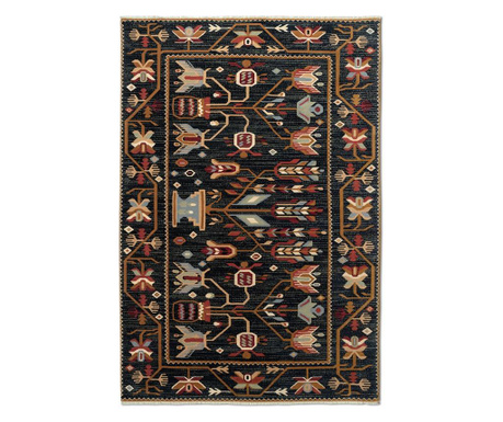 Covor lana antique 6910-1-53516, 200x290 cm, negru, traditional  200 x 290 cm
