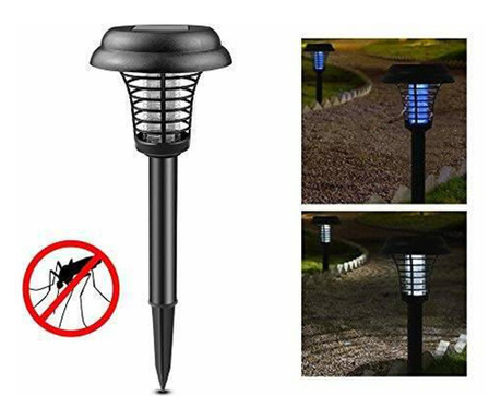 Napelemes leszúrható kerti szúnyogirtó UV LED lámpa