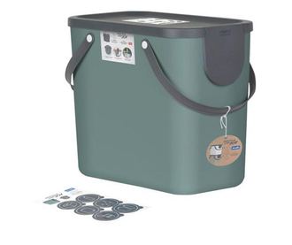 Cos colectare selectiva 25L, plastic, verde, ROTHO Albula