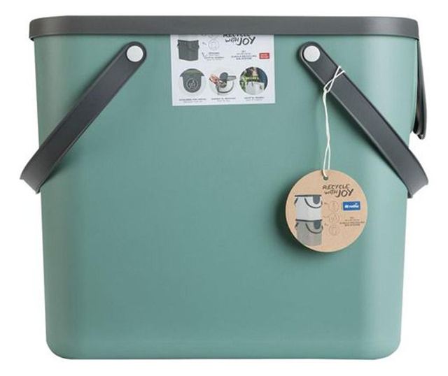 Cos colectare selectiva 25L, plastic, verde, ROTHO Albula