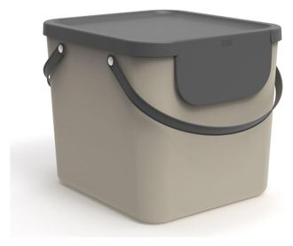 Cos colectare selectiva 40L, plastic, capuccino, ROTHO Albula