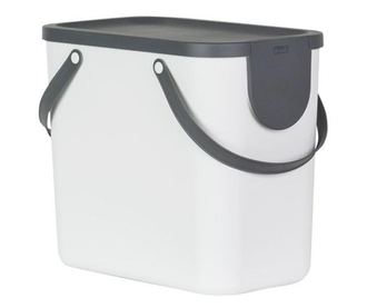 Cos colectare selectiva 25L, plastic, alb, ROTHO Albula
