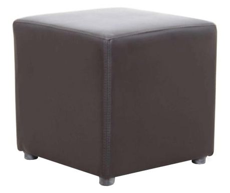 Taburet piele textila maro Niki 36x36x36 cm