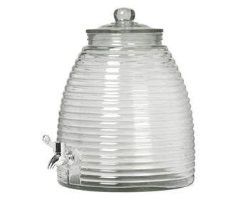 Raki dozator din sticla, 9lt, cu capac si robinet, 25,5xh31,5cm
