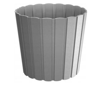 Декоративна саксия, кръгла, сива, 3,9 L, 19,9x17,9 см, Boardee Basic