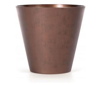 Декоративна саксия, кръгла, медна, 12 L, 30x28 см, Tubus Corten