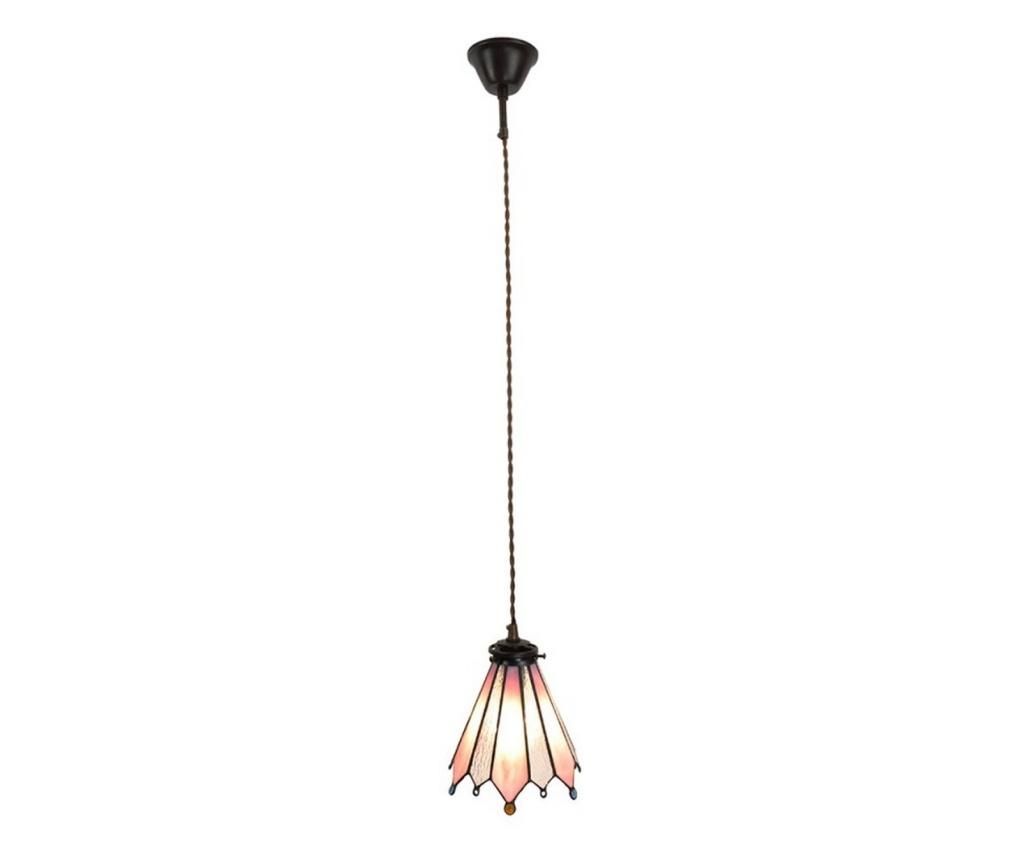 Brown Iron and Tiffany Glass Chandelier 18x15x115 cm