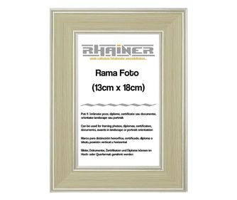 Rama foto Malaga crem+argintiu 13x18