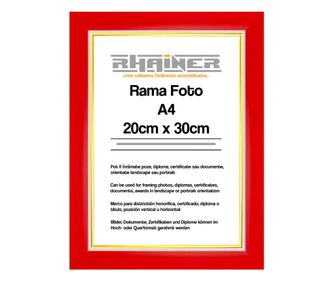 Ramă foto A4 - model Madrid roșu-auriu