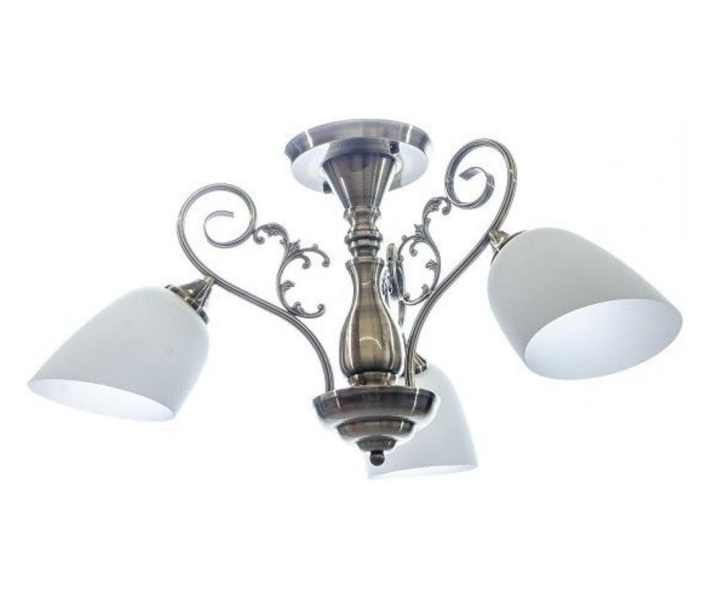 Lustra robyn cu 3 brate, 3x60w, e27, alb/bronz 
