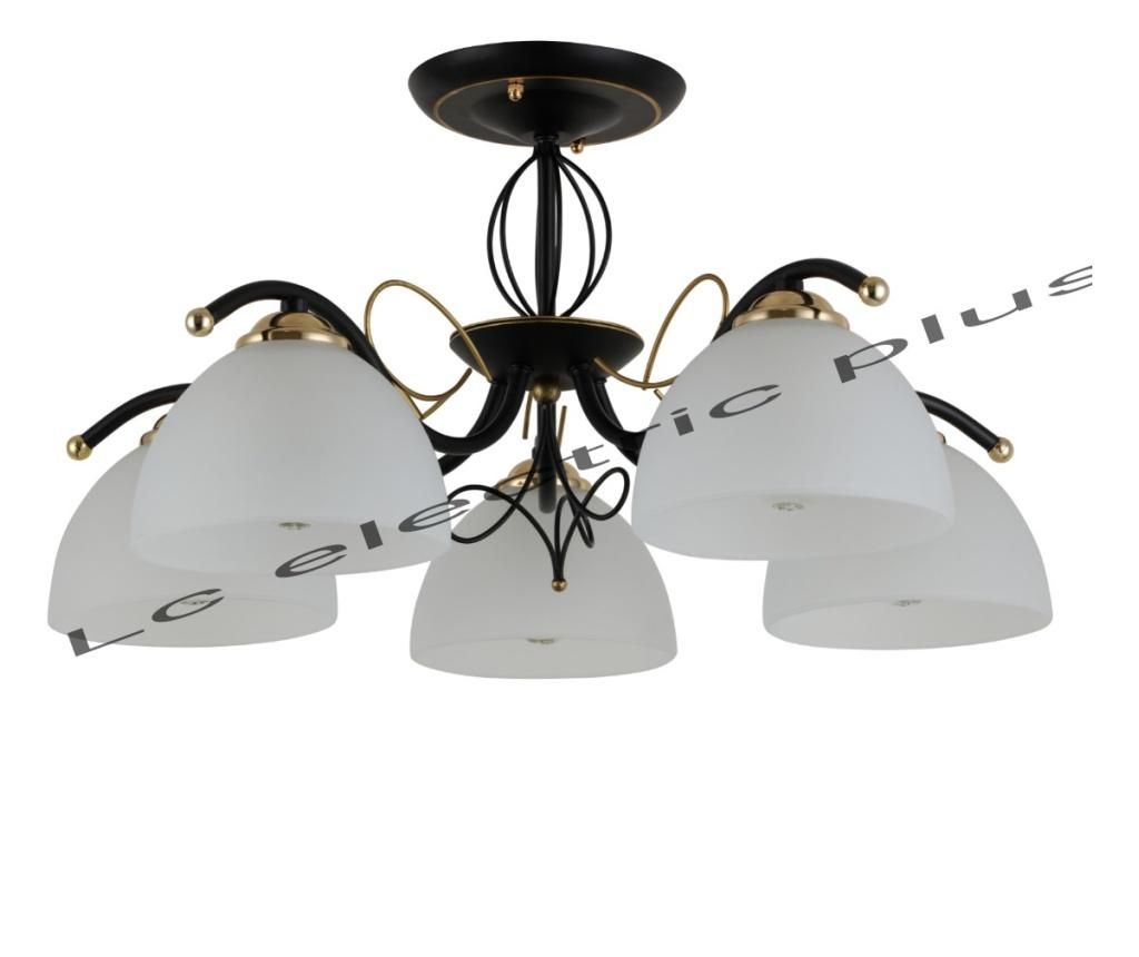 Lustra eloro 5xe27,negru,auriu+alb 