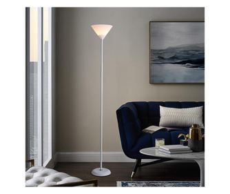 Lampadar Veioza, Model 8004, Fix, Otel/Plastic/Polietilenic, Gri, Inaltime 165 cm