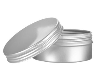 Recipient rotund cu capac, aluminiu, gri, Createur, 150ml