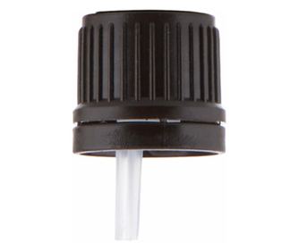 Capac cu picurator pentru sticlute, maro inchis, plastic, Createur, 2.2 x 2 cm