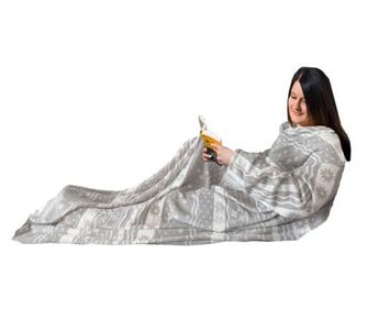 Homelevel TV takaró ujjakkal, 200 x 150 cm, szürke, poliészter, 55432.25.02