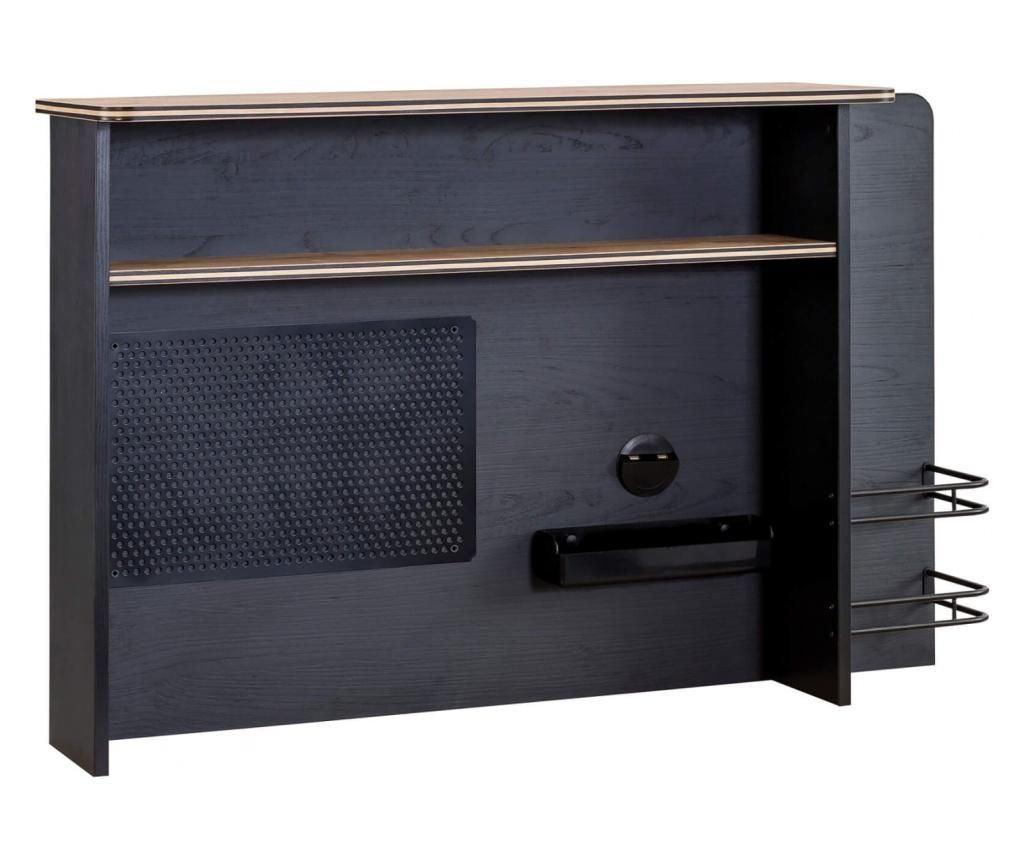 Black Collection Hanging Bookshelf for Teens 108x29x71 cm